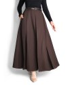 LANA SKIRT in Semiwool - Deep Brown