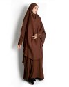 AISHA FRENCH KHIMAR - Large - Mahogany