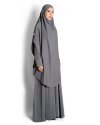 AISHA FRENCH KHIMAR - Large - Grey