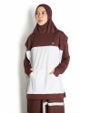 FARAH SPORT KHIMAR (TWO TONE) - DARK BROWN
