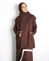 FARAH SPORT KHIMAR (PLAIN/POLOS) - DARK BROWN