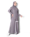 FARAH SPORT KHIMAR (PLAIN/POLOS)- HIJAB KHIMAR JILBAB OLAHRAGA MUSLIMAH SYAR'I MENUTUP DADA LONGGAR-GREY PURPLE