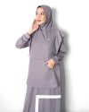 FARAH SPORT KHIMAR (PLAIN/POLOS)- HIJAB KHIMAR JILBAB OLAHRAGA MUSLIMAH SYAR'I MENUTUP DADA LONGGAR-GREY PURPLE