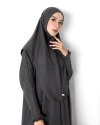 UZMA KNIT KHIMAR - BLACK