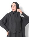 UZMA KNIT KHIMAR - BLACK