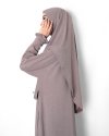 UZMA KNIT KHIMAR - MAUVE