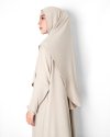 UZMA KNIT KHIMAR - LATTE