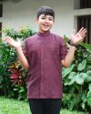 EID SERIES - MUGHALI SHIRT KIDS (Burgundy)