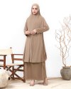 HAVA FULL SET (TUNIC, SKIRT, AND HIJAB)- MOCHA