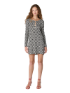 DVF REINA DRESS CHAIN LINK MEDIUM BLACK