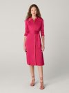 DVF	DIANE SHIRT DRESS BEET PINK