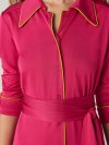 DVF	DIANE SHIRT DRESS BEET PINK