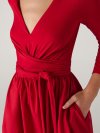 DVF BALLERINA WRAP DRESS SCARLET