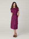 DVF CHEYENNE DRESS LASER ROSE MINI INDIAN PINK