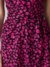DVF CHEYENNE DRESS LASER ROSE MINI INDIAN PINK