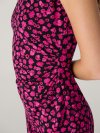 DVF DARRIUS DRESS LASER ROSE MINI INDIAN PINK