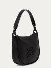 KARL LAGERFELD -  K/AUTOGRAPH PATCH HALFMOON SHB BLACK
