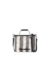 KARL LAGERFELD - IKON MESH SM TOTE BLACK STRIPES