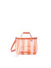 KARL LAGERFELD - IKON MESH SM TOTE GRAPEFRUIT STRIPES