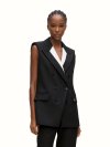 KARL LAGERFELD - RTW-1 BLACK AND WHITE TAILORED GILET