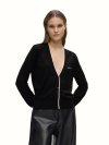 KARL LAGERFELD - ESSENTIAL MERINO WOOL CARDIGAN