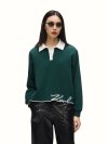 KARL LAGERFELD - SIGNATURE HEM POLO SWEATSHIRT