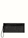 REBECCA MINKOFF CURB LINK CLUTCH WITH CRYSTALS