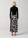 DVF ISADORA SKIRT BAY LEAF BLACK AND BLACK