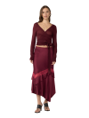 DVF SYLVIE SKIRT CHERRY WOOD