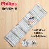 #หลอดเเบล็คไลท์ทีวีฟิลิปส์ BACKLIGHT Philips รุ่น 49PFT5200S/67 1 Set 9 แถว 6 LED 3 V ยาว 505 mm