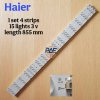#หลอดเเบล็คไลท์ทีวีไฮเออร์ BACKLIGHT Haier รุ่น 43U5000A 1set 4 เส้น 15 LED 3 V ยาว 855 mm