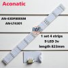 #หลอดเเบล็คไลท์ทีวีอะโคนาติก BACKLIGHT Aconatic รุ่น AN43DF800SM : AN-LT4301 1 Set 4 แถว 9 LED 3 V ยาว 823 mm