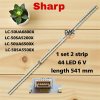 #หลอดเเบล็คไลท์ทีวีชาร์ป BACKLIGHT Sharp รุ่น LC-50UA6800X : LC-50SA5200X : LC-50UA6500X : LC-50SA5500X 1set 2 เส้น 44 LED 6 V ยาว 541 mm