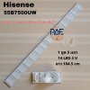 0001716 #หลอดแบล็คไลท์ทีวีไฮเซ่น Backlight TV HISENSE รุ่น 55B7500UW 1 set 5 แถว 14 LED 3V ยาว 1045mm