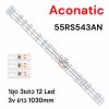 #อะโคนาติก Aconatic หลอดแบ็คไลท์ทีวีอะโคนาติก รุ่น 55RS543AN 1 ชุด 3 แถว 12 Led 3V #อะไหล่ทีวี