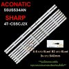 #อะโคนาติก Aconatic/ชาร์ป Sharp หลอดแบ็คไลท์ทีวี Backlight TV ACONATIC รุ่น 55US534AN/ SHARP รุ่น 4T-C55CJ2X  A 6แถว 5Led B 2แถว 6Led 3v ยาว 540mm