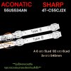 #อะโคนาติก Aconatic/ชาร์ป Sharp หลอดแบ็คไลท์ทีวี Backlight TV ACONATIC รุ่น 55US534AN/ SHARP รุ่น 4T-C55CJ2X  A 6แถว 5Led B 2แถว 6Led 3v ยาว 540mm
