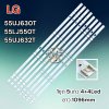 #แอลจี LG หลอดแบ็คไลท์ทีวีแอลจี Backlight TV รุ่น 55UJ630T 55LJ550T 55UJ632T 1ชุด 5แถว 4+4Led ยาว 1096mm 3V