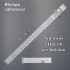 #ฟิลิปส์ Philips หลอดแบล็คไลท์ทีวี Backlight รุ่น 43PFT6195/67 1set 3 แถว 7 LED 3V ยาว 810 mm
