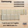 #ซัมซุง Samsung หลอดแบล็คไลท์ทีวีซัมซุง Backlight TV รุ่น UA49MU6100K UA49MU6300K UA49MU6103K (1 ชุดมี 12 เส้น / ต่อชนกันได้ 6 แถวยาว / ยาวรวม 100.14 cm)