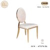 เก้าอี้พิงทรงกลมเบาะกำมะหยี่ขาว รุ่นbar chair  (GDDT16-29)