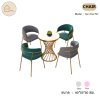 เก้าอี้ทรงโค้งขาสีทองเบาะกำมะหยี่ รุ่นbar chair M1(GDDT16-98)