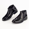 ฮาฟสั้น หัวมน สูง5.5นิ้ว หนังวัวแท้ ฟอกนิ่ม ซิปคู่ รุ่นHZ จาก The Dragon shoes