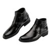 ฮาฟสั้น หัวมน สูง5.5นิ้ว หนังวัวแท้ ฟอกนิ่ม ซิปคู่ รุ่นHZ จาก The Dragon shoes