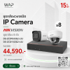 ชุดกล้องวงจรปิด Hikvision IP Camera 8 ตัว (Bullet/Dome) 4MP
