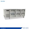ตู้แช่เย็นเคาน์เตอร์สแตนเลส 6 ลิ้นชัก Sanden รุ่น SCR3-2007Ei