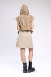 HOODED ZIP-UP LOUNGE VEST