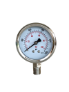 Pressure Gauge 1,500 PSI (100 Bar) 1/4" NPT Bottom Mount SS316 – 63 mm