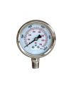 Pressure Gauge 10,000 PSI (700 Bar) 1/4" NPT Bottom Mount SS316 – 63 mm