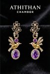HUMMINGBIRDS : SECRET LOVESONG | Funcy Color Sapphires Earrings